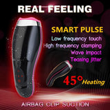 Auto Heating Sucking Male Masturbator Cup | Smart Pulse Flashlight Vibrator vagina real pussy Sex Machine Blowjob Sex Toys