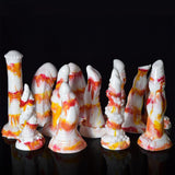 2021 New red yellow white flame horse dog dildos | silicone anal sex toys colorful animal Dragon penis sucker masturbator